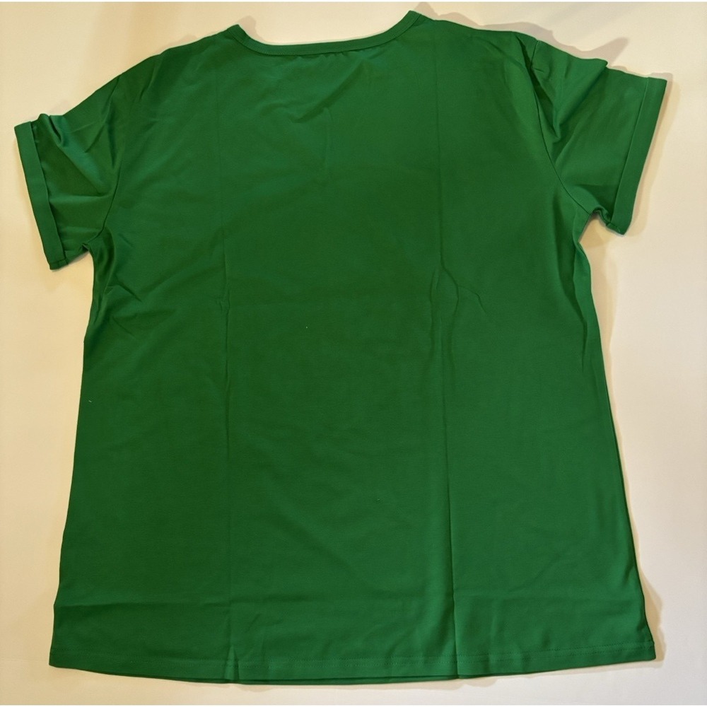 NEW Green Tee Shirt Happy St Patricks Day size plus‎ XXL 2XL - Picture 7 of 9